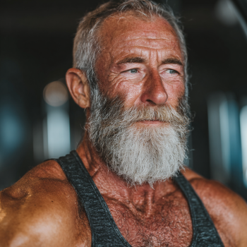 Група възрастни хора на тренировка